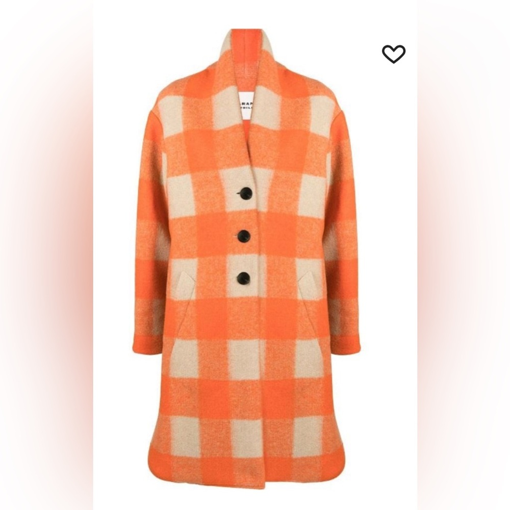 Marat Etoile -check-pattern single breasted coat